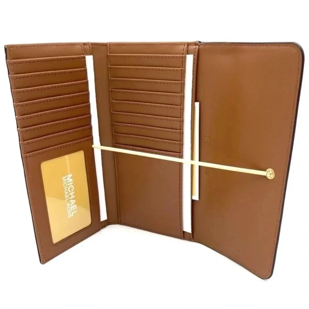 Michael Kors Large Trifold Wallet Vanilla/Brown (NWT) - Picture 6 of 7